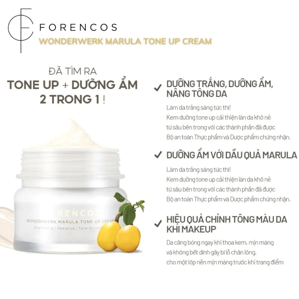 Kem dưỡng trắng da nâng tone forencos